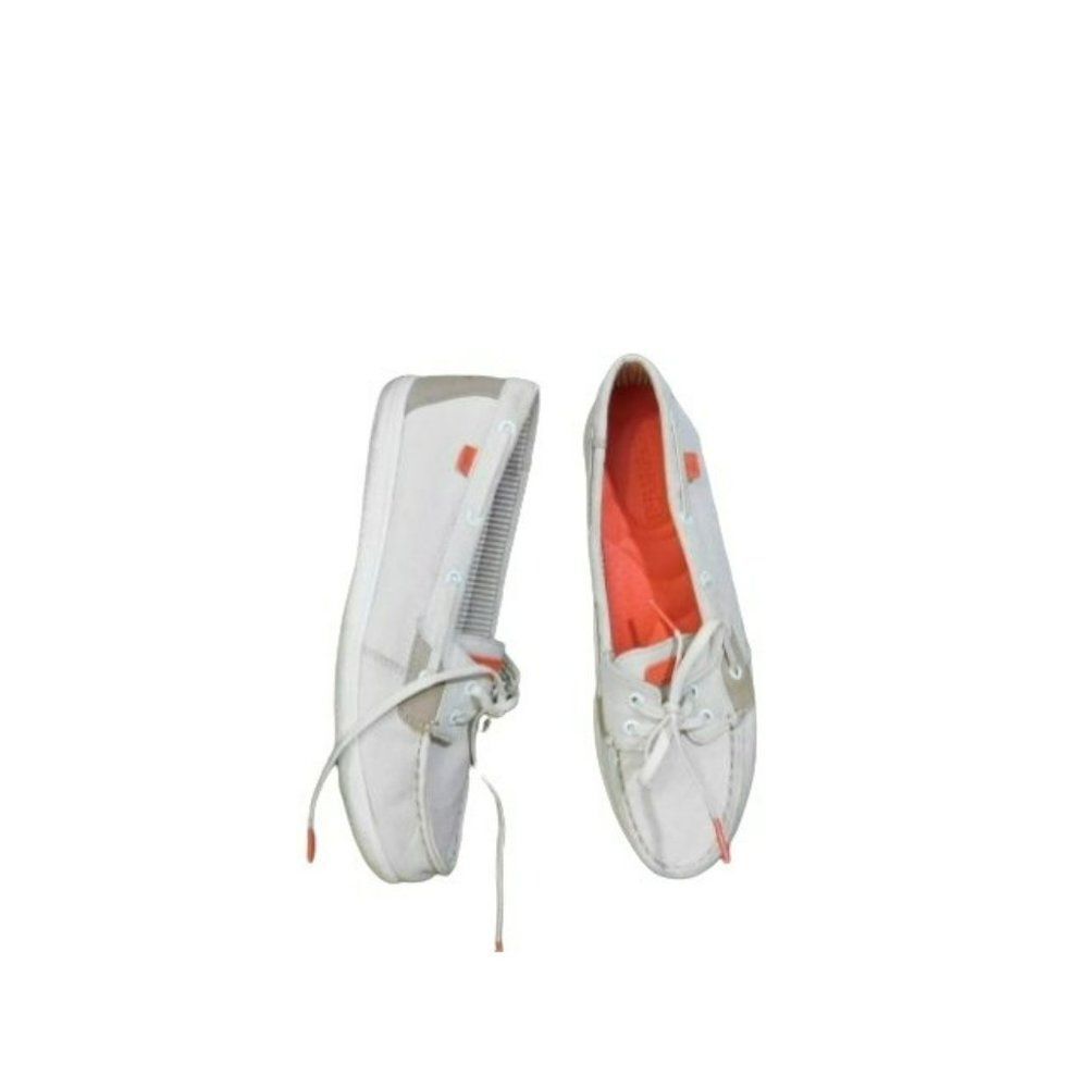 Sperry Size 8M Fabric Lace Up Casual Boat Shoes Rubber innersoles